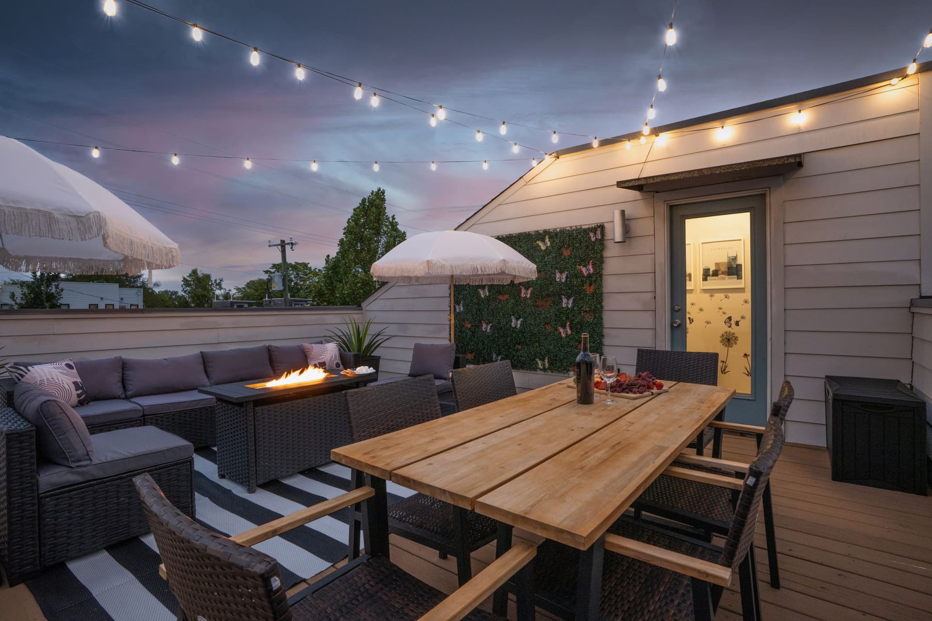 Covered patio dining
